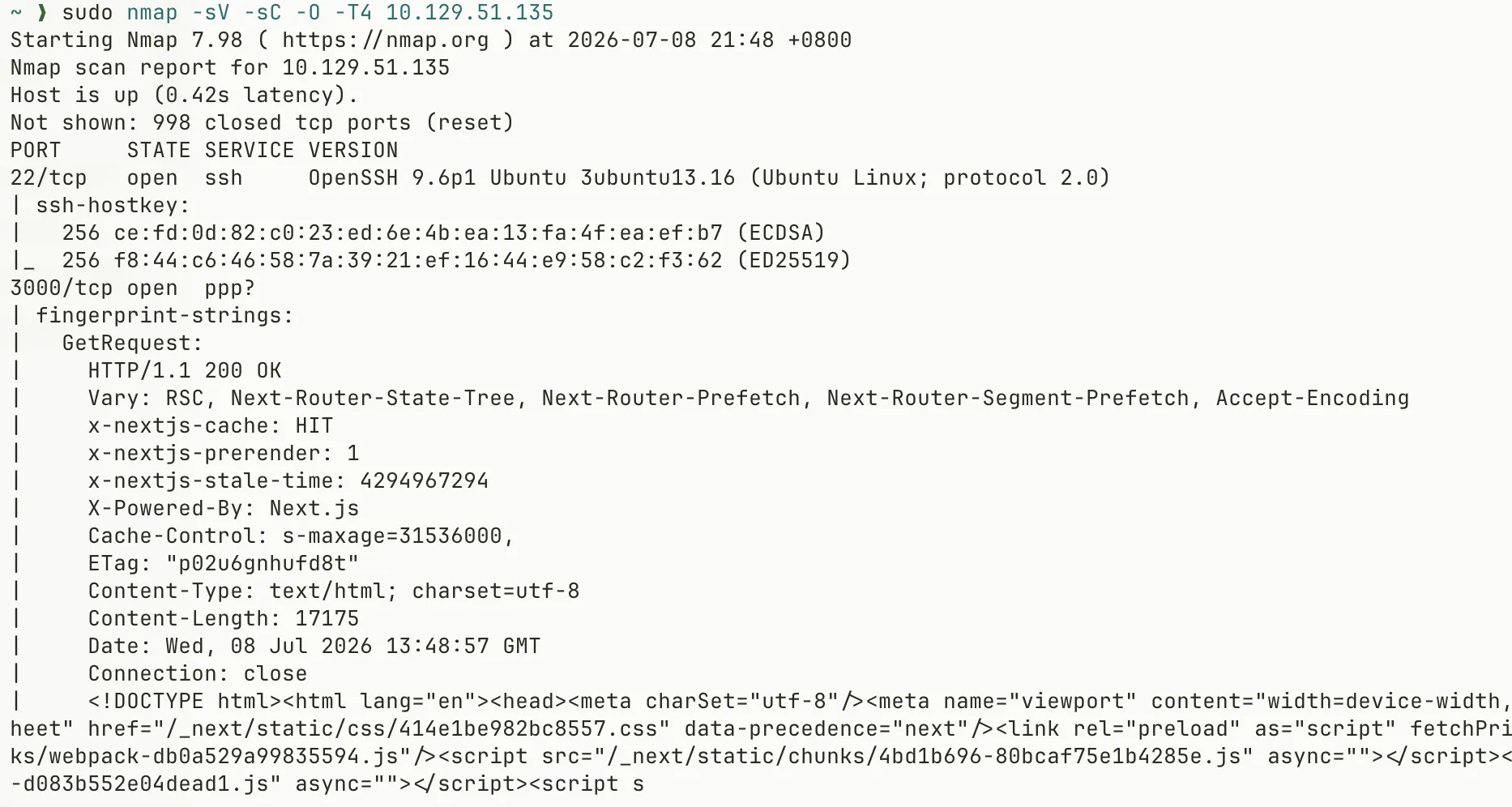 nmap result